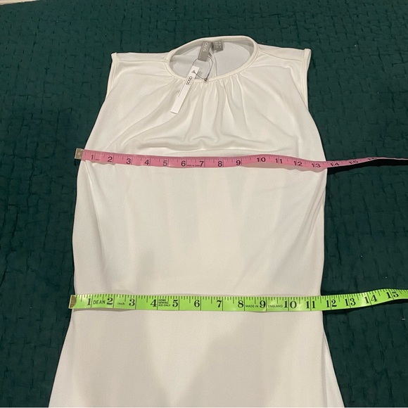 NWT ASOS Midi Bodycon Dress Ivory Open Sides Stretch 4 - Picture 9 of 10